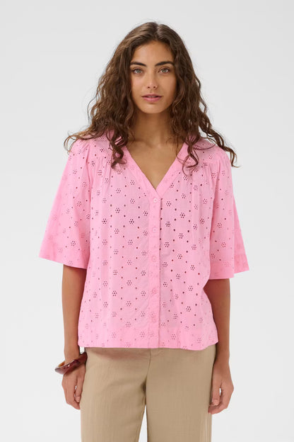 Blus med broderi CUadelfine