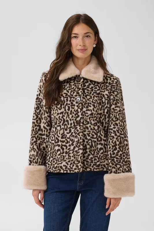 CUGIA Faux fur leopardjacka