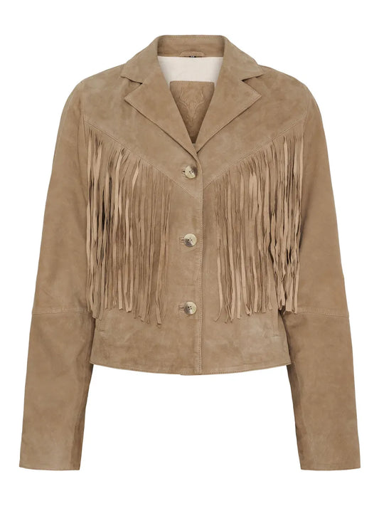 Boho jacka frans Mocka